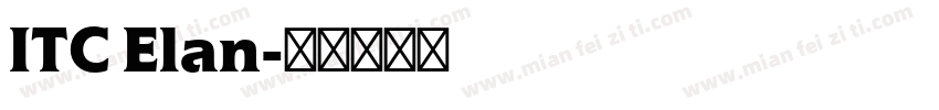ITC Elan字体转换
